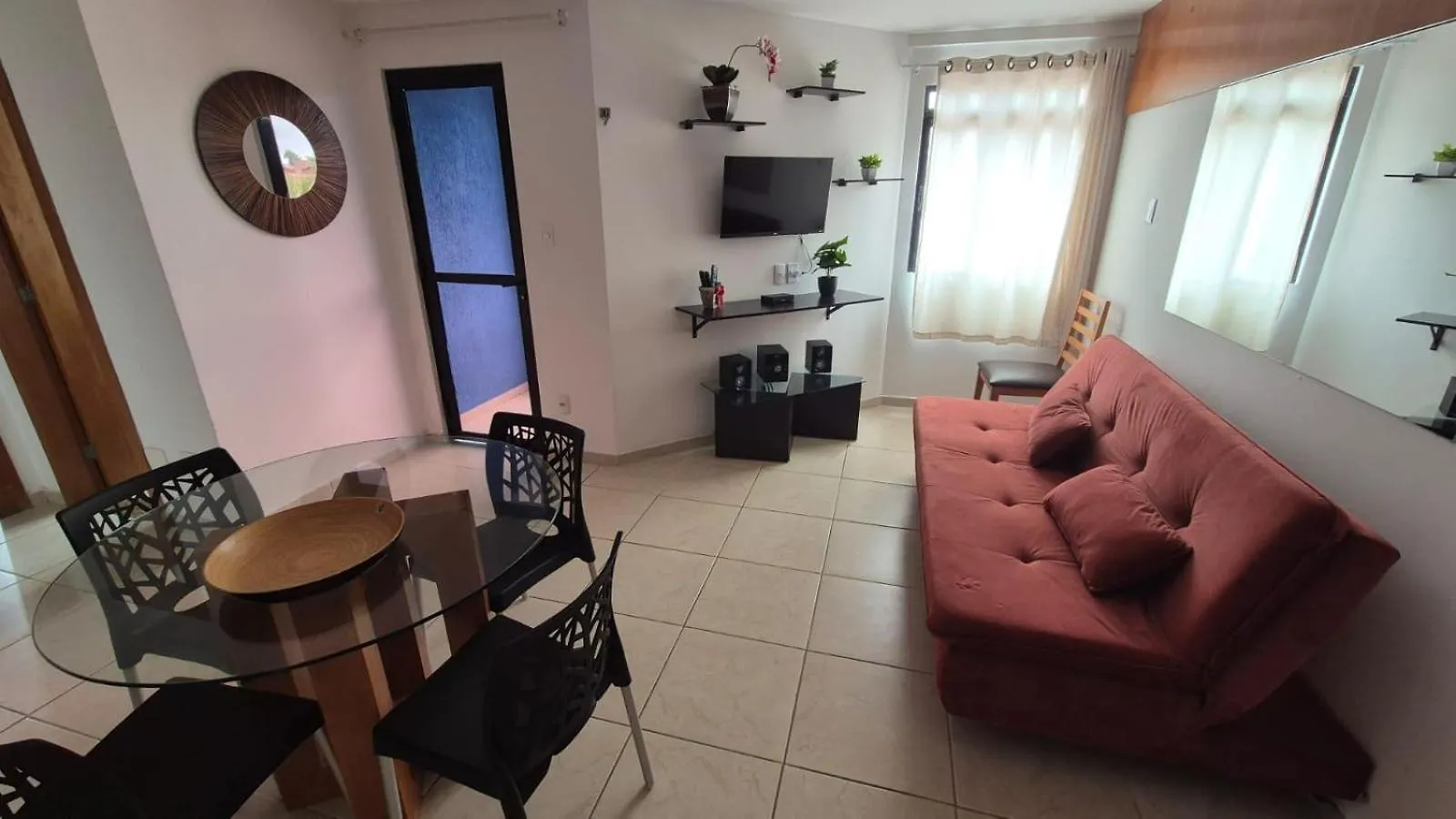 アパート Manhatan Flat Com 1 Quarto, Cozinha E Sala ナタール